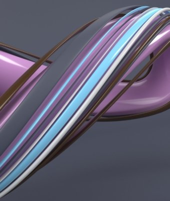 Render of 3D Geometric Abstract Twist Background