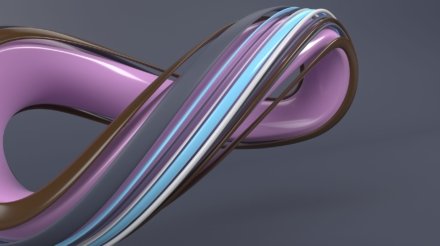 Render of 3D Geometric Abstract Twist Background